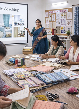 Textile training achievers in Karur