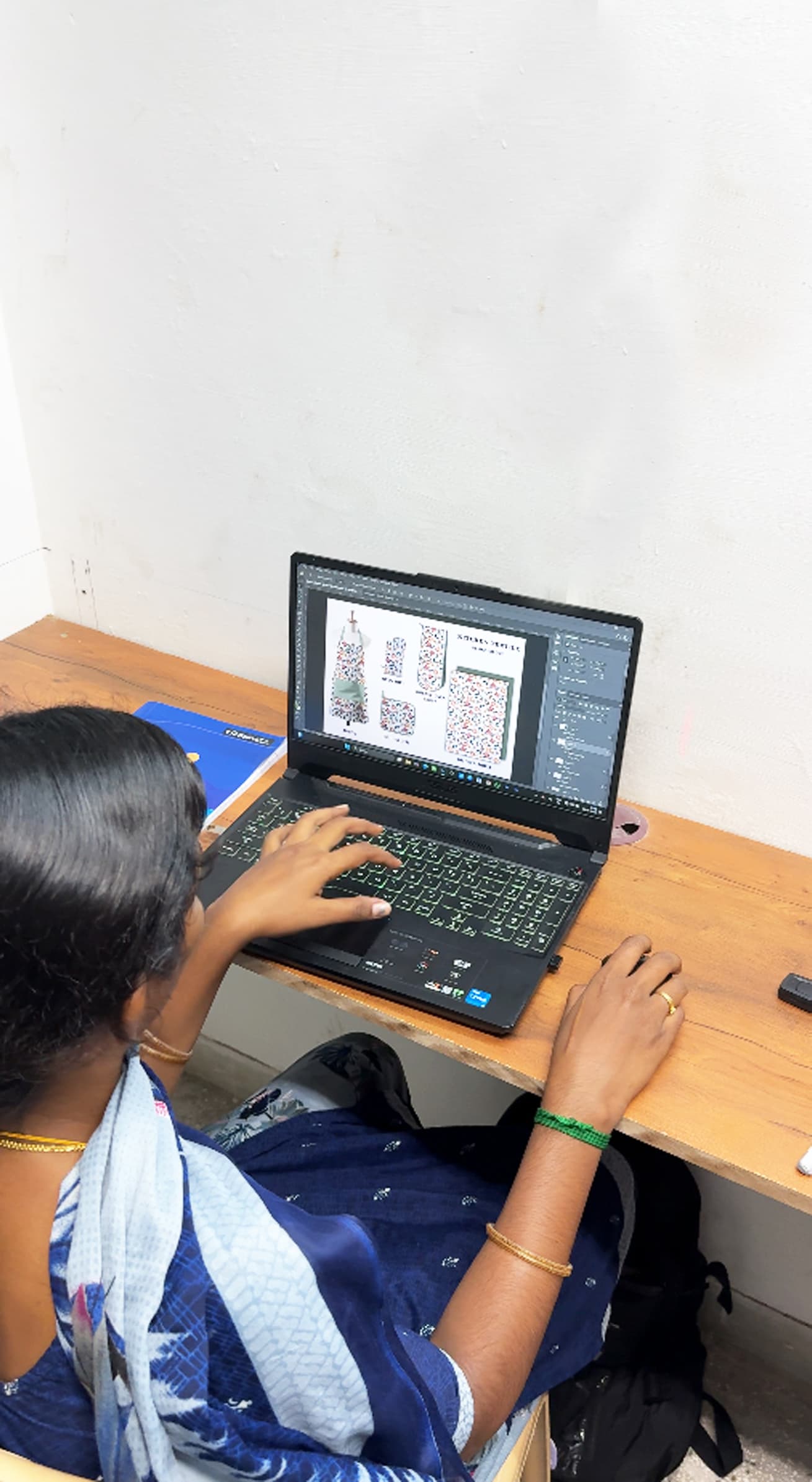 Textile training certification students