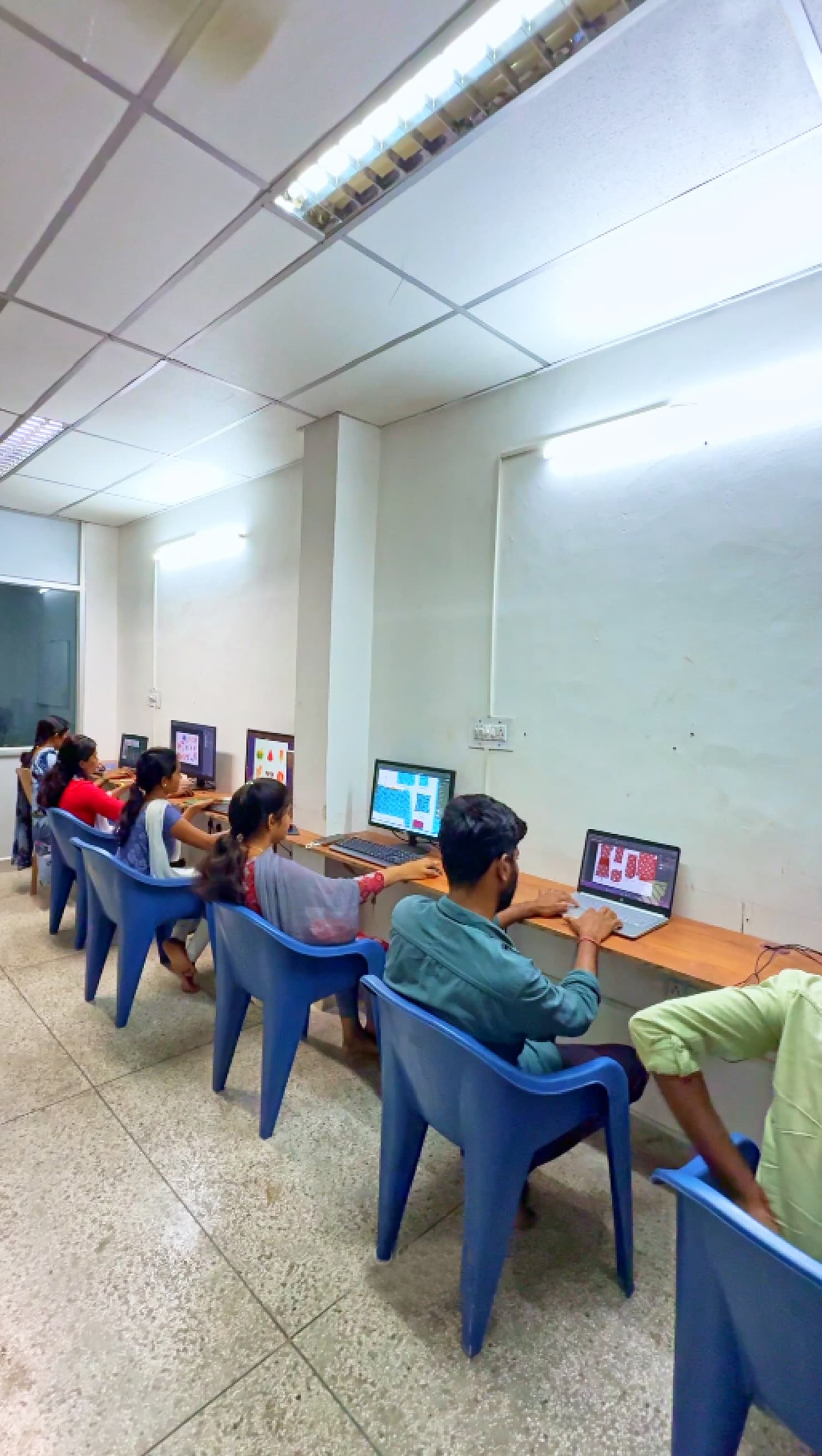 Textile training certification students