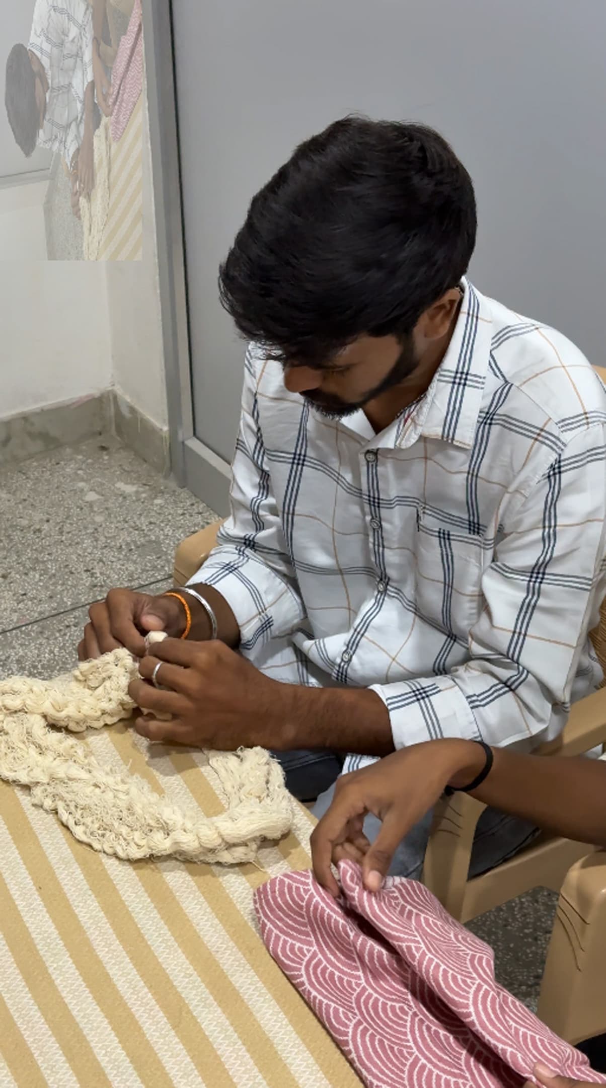 Textile training certification students